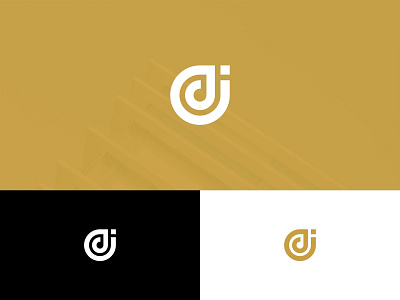 Letter DJ Monogram Logo Design abstract alphabet app art branding business design dj font gold icon illustration jd letter logo monogram shape type typography vector