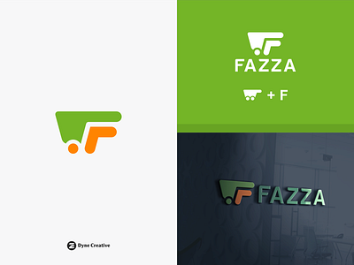 Faza Logo Desin abstract alphabet business design fashion faza font illustration letter logo mall market mart monogram shape shope shopping trolley type vector