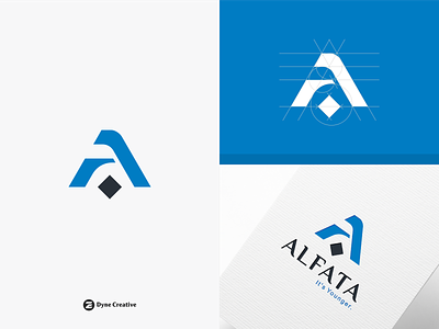 Alfata Logo Design a abstract alfata arabic blue business cloth clothing design islam letter letter a logo monogram muslim shape type vector wear young