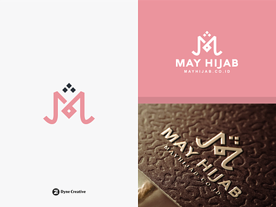 May Hijab Logo Design abstract arabic art business design hijab illustration islamic jilbab letter logo may monogram muslim muslimah peace pink shape truth vector