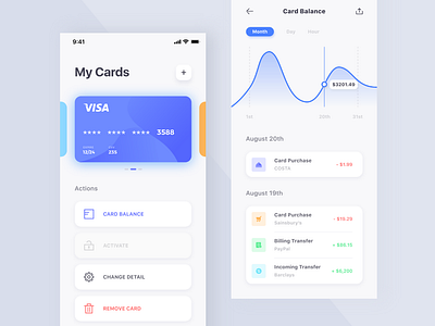 Finance app app concept design