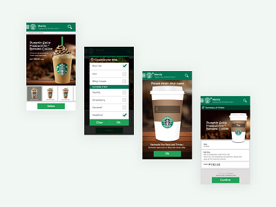 Starbucks Philippines App ordering app samsung starbucks uidesign uidesigns user experience userinterface ux