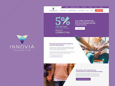 Innovia Foundation - Web Design adobe design desktop foundation innovia mobile modern purple web xd