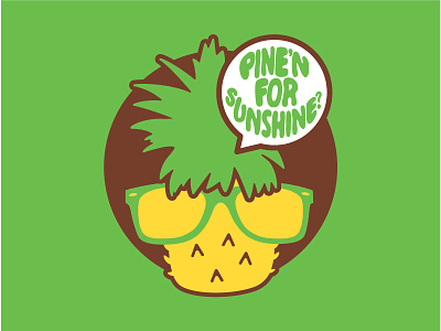 Pine'n for Sunshine? branding illustration sunglasses