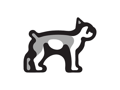 Boston Terrier Illustration Exercise boston dog exercise illustration logo terrier