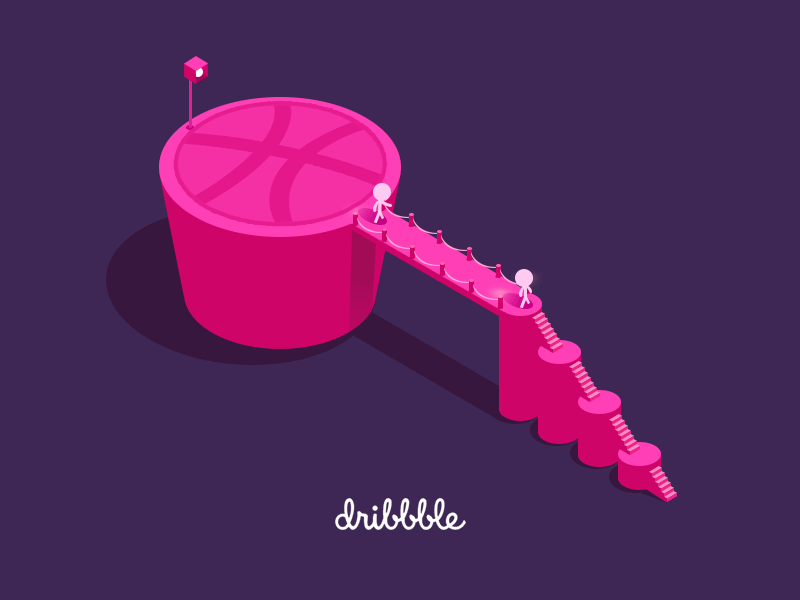 Hello Dribbble ! :) first gif invitation shot