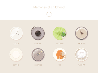 Memories of childhood - circle childhood icon memory