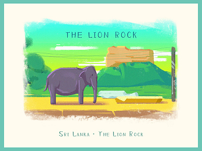 The Lion Rock elephant lanka rock sri view