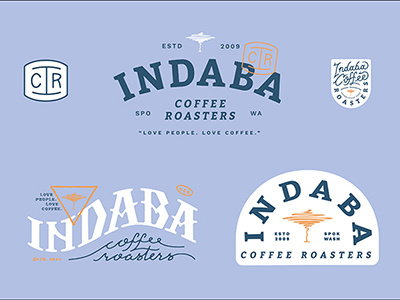 Indaba Drank badge brand branding coffee lettering logo merch