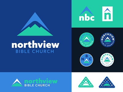 Norf Norf View badge branding branding and identity color logo mountain