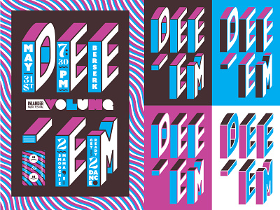 dee-em, Gurl band bandmerch color festival illustration layout lettering poster type