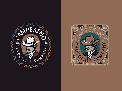 Campesinoooooooo badge branding chocolate detail illustration logo packaging patch