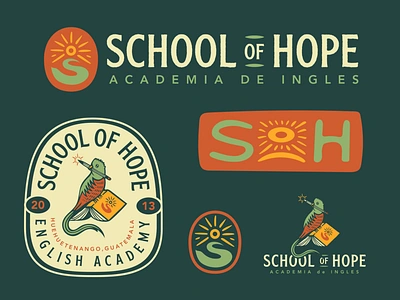 School of Hope badge color design illustration lettering logo typography