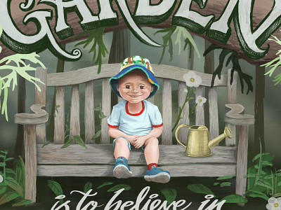 To Plant a Garden is to Believe in Tomorrow book-cover boy child forest garden globaltalentsearch2018 illustration make-art-that-sells plants