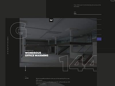 Office Warming Event – Landing Page