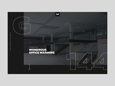 Office Warming – Landing Page – Animation agency animation basel concept design direction landing page motion party rsvp switzerland web design