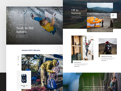 Climatology – Homepage – Art Direction art direction bouldering brand climatology ecommerce launch lookbook nature outdoors shop surf ui ui ux web design webshop website website concept