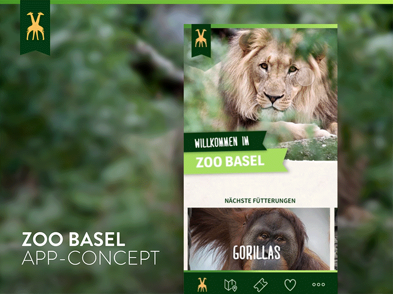 Zoo Basel App Redesign Concept app augmented filter map reality redesign shop ticket ui user interface ux zoo