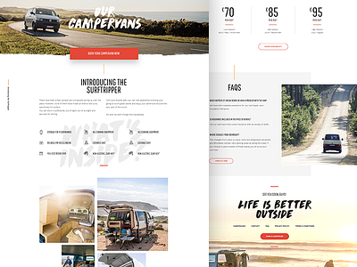 Vantripper – Content Sneak Peek booking brush camper van camping nature road trip surf ui ux van rental vanlife web design