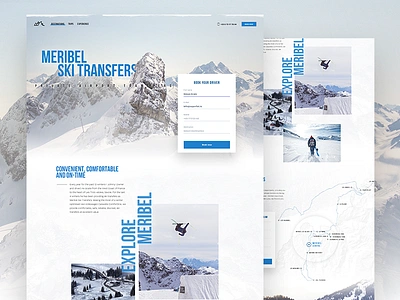 Meribel Ski Transfers – Sneak Peek alpes booking mountains ski snow snowboard sports taxi transfers uxui web design winter