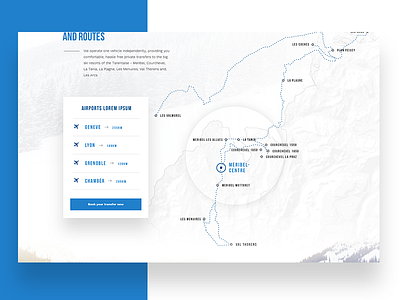 Meribel Ski Transfers – Map alpes booking mountains ski snow snowboard sports taxi transfers uxui web design winter