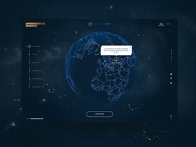 #WONDROUSWISHES – Microsite 3d animation campaign earth globe microsite ui ux web wishes wondrous xmas
