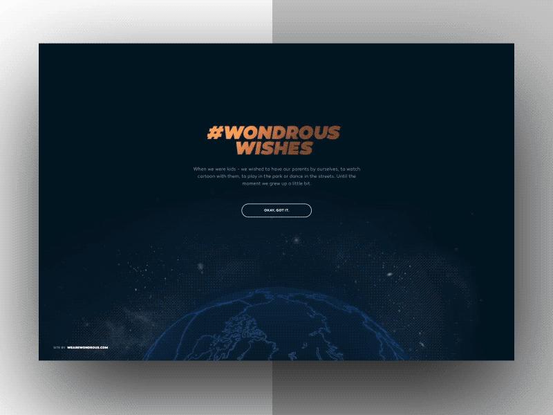#WondrousWishes – Motion 3d animation campaign earth globe microsite ui ux web wishes wondrous xmas