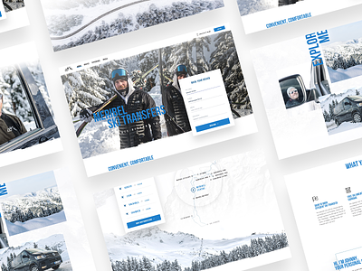 Meribel Ski Transfers – New Imagery animation app booking mobile motion mountains ski snow snowboard taxi transfers web design