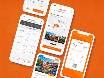easyJet Mobile App – Redesign Concept – Booking airline airplane app booking concept easyjet flight mobile product redesign travel