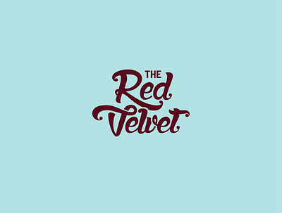 The Red Velvet adobeillustrator branding cake design dessert graphic design lettering logo store typography