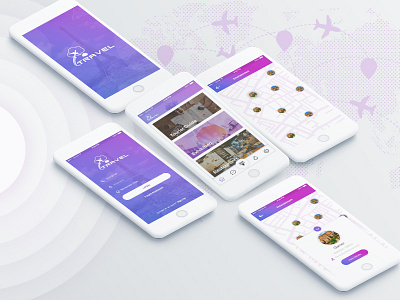 Travel App login sign up splash travel app ui ux design