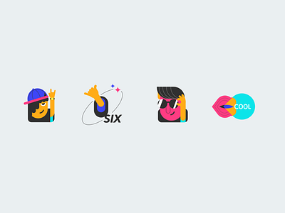 four cool icons design icon illustration