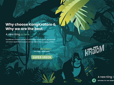 Kong Kratom brand illustrations