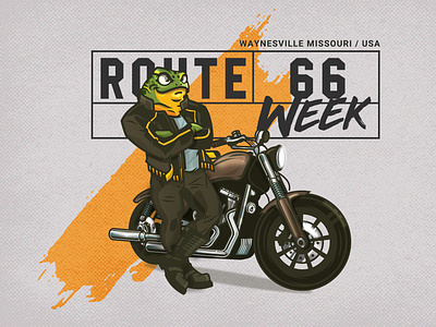 CROAKER branding character design croaker frog frog rock illustrator mascot mascot design missouri route 66 usa vector