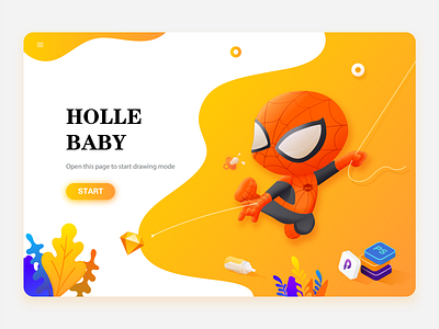 Baby Web UI design illustration ui web website