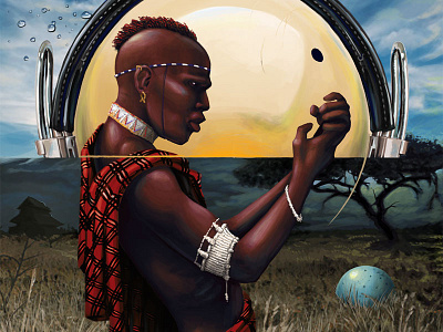 Cognitivedissonance africa african digital illustration surreal