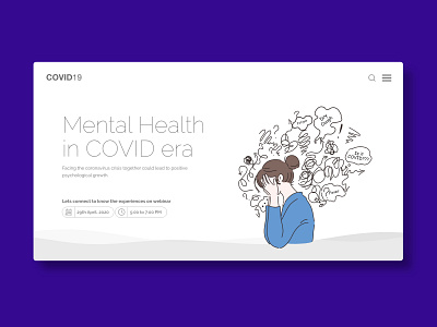 COVID19 Landing Page concept coronavirus covid19 mental mentalhealth ui uidesign website website concept website design