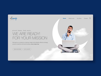 Landing page for an advertising agency