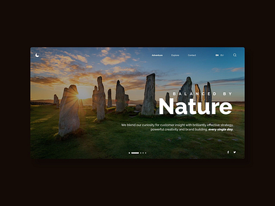 Travel website landing page