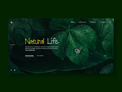 Natural layout branding dark design designer designinspiration layout ui ui design web web design webconcept website