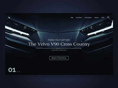 Landing page for automobiles