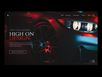 Automobile Landing Page design landing page ui ui design uidesign website website concept website design