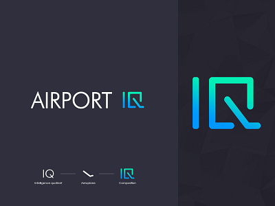 Airport IQ logo 2020 aircraft airport concept creator happy colors idea idydezign illustration iq logo design logotype pddezign rkdesign shot
