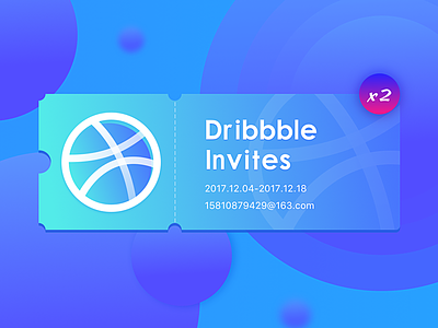 2x Dribbble Invites invited、code
