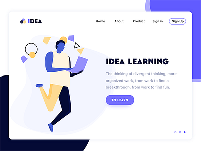 Idea Learning colors graphic illustration ui vector web
