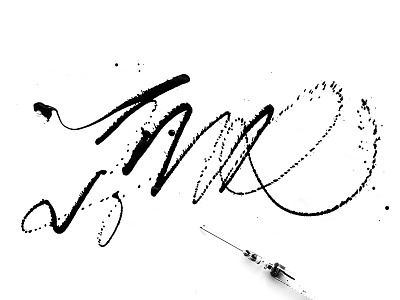 Ink Dose abstract calligraphy calligraphy experiment experimental calligraphy ink lettering tools