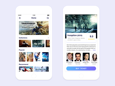 Movie app interface app movie ui