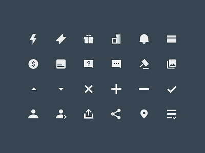 System Icons for Fever App app icon iconography set ui