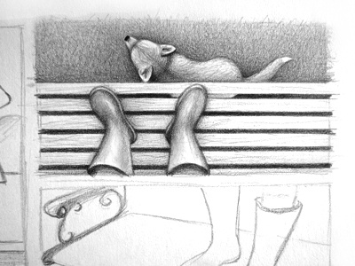 Work in progress... book foxes illustration pencil