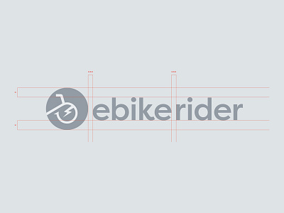 WIP - Ebike Rider Logo Construction bike brand brand identity design grid icon identity logo logo construction logo type typography